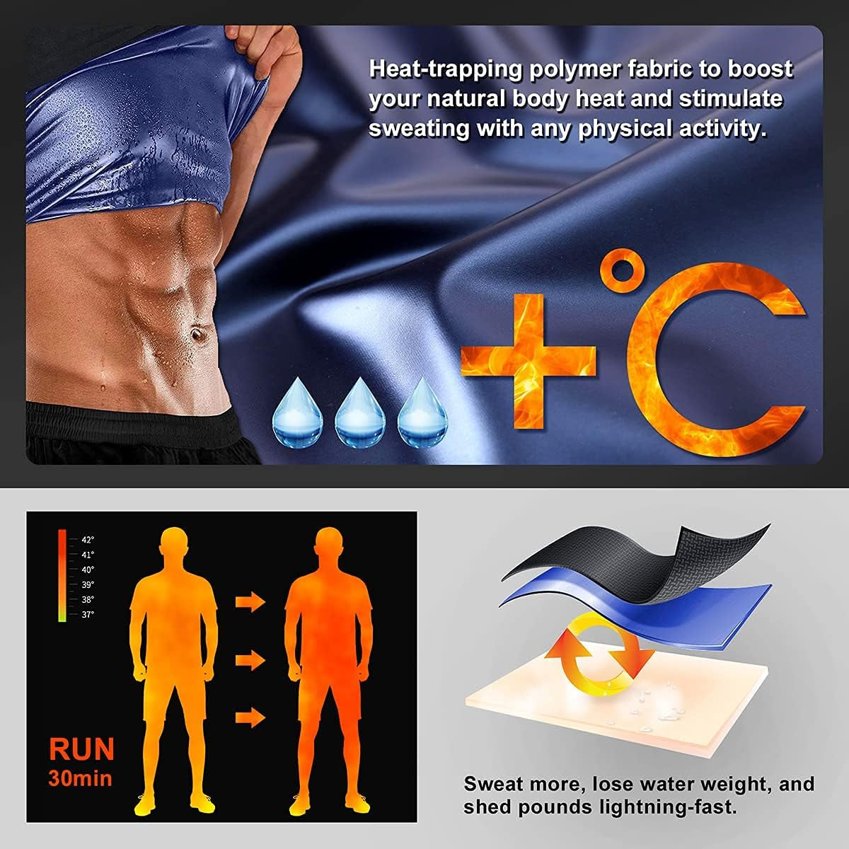 Men Sauna-Sweat-Shirt Slimming-Shapewear 